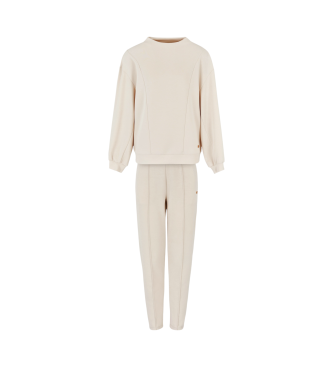 EA7 Tracksuit Core Lady Relax in beige stretch modal blend