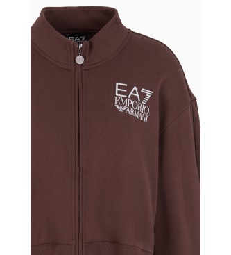 EA7 Tracksuit French terry marron