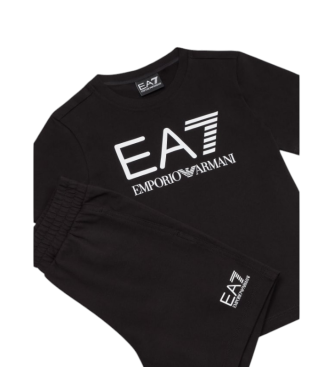 EA7 Visibility T-shirt and shorts set black
