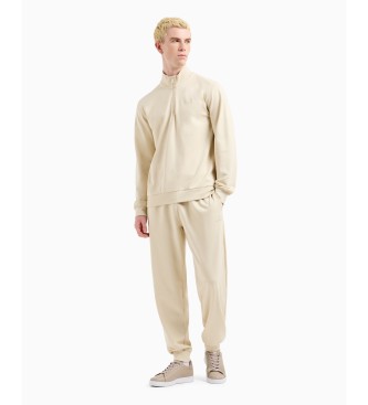 EA7 Visibility beige cotton tracksuit