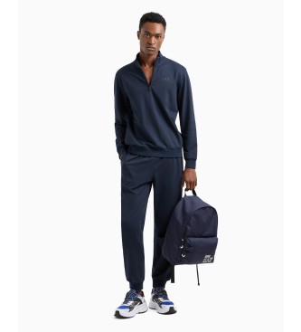 EA7 Visibility navy cotton tracksuit