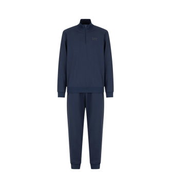 EA7 Visibility navy cotton tracksuit