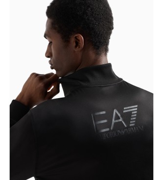 EA7 Trningsdragt med synlighed og fuld lynls af genbrugsstof ASV Black