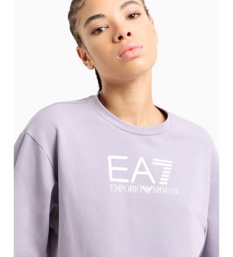 EA7 Tuta con maxi logo lilla