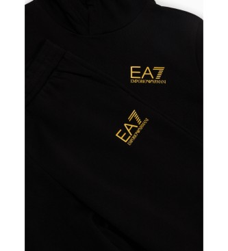 EA7 Core Identity Boy cotton blend tracksuit bottoms  black