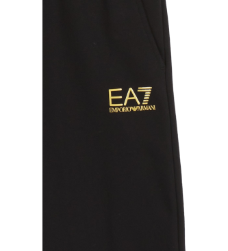 EA7 Core Identity Boy cotton blend tracksuit bottoms  black