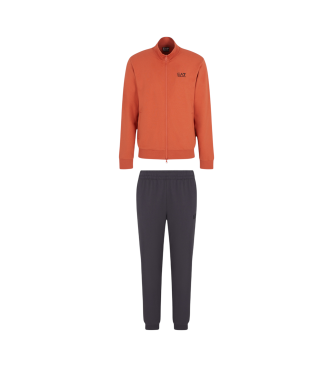 EA7 Trainingsanzug orange, grau