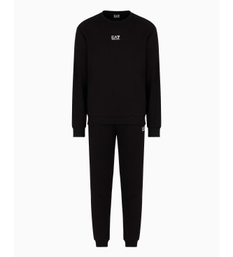 EA7 Tracksuit Core Identity cotton blend black