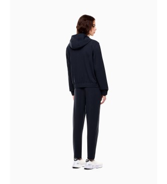 EA7 Survêtement en mélange de coton stretch marine