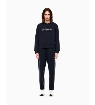 EA7 Survêtement en mélange de coton stretch marine