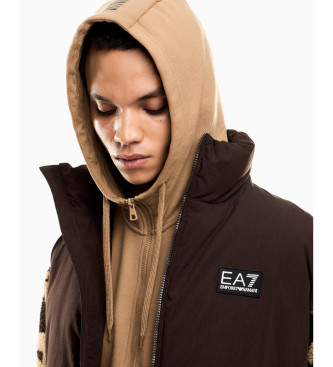 EA7 Tuta con cappuccio marrone Core Identity