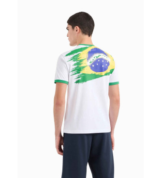 EA7 Graphic Series T-shirt witte vlag