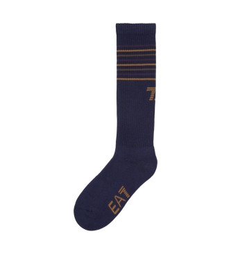 EA7 Conjunto 2 Pares de Meias 7.0 lils, azul marinho