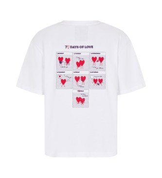 EA7 T-shirt Cuore Crop branca