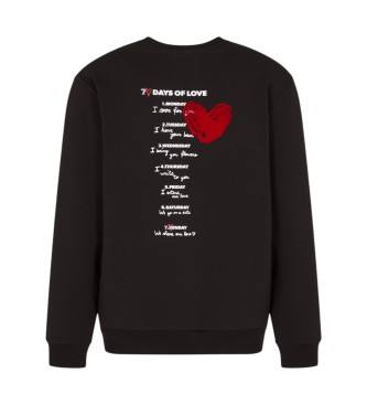 EA7 Felpa Train 7 Cuore nera