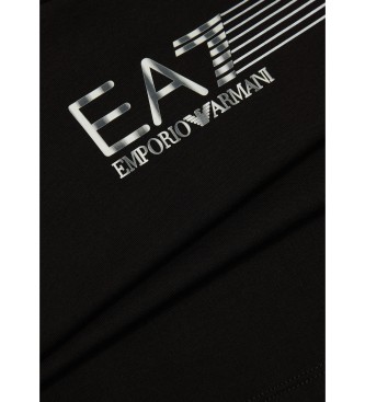 EA7 T-shirt 7 Lijnen zwart