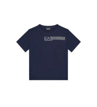 EA7 T-shirt 7 Righe Blu Navy