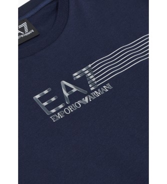 EA7 T-shirt 7 Righe Blu Navy