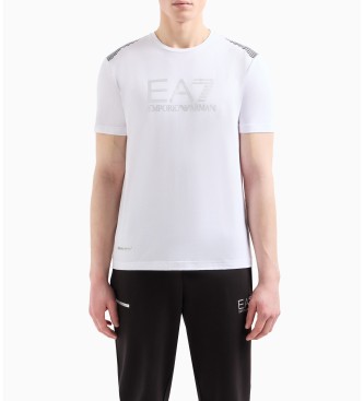 EA7 T-shirt 7 lignes blanc