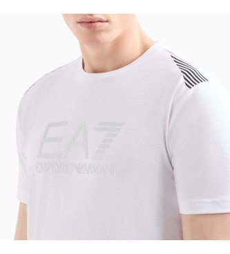 EA7 T-shirt 7 lignes blanc