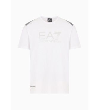 EA7 T-shirt 7 lignes blanc