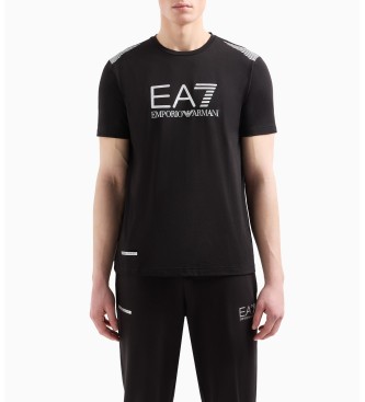 EA7 T-shirt nera 7 righe