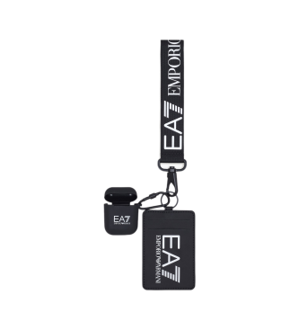 EA7 Kartenhalter mit Armband und integrierter AirPods-Hlle schwarz