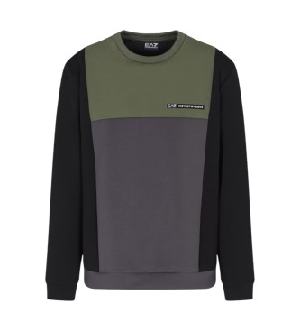 EA7 Bluza Athletic Colour Block zielona