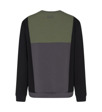 EA7 Bluza Athletic Colour Block zielona