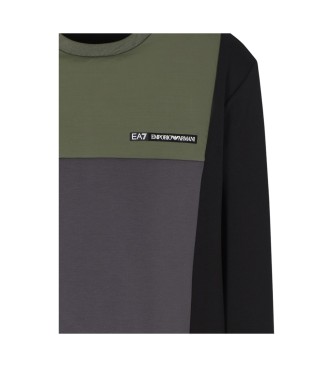 EA7 Bluza Athletic Colour Block zielona