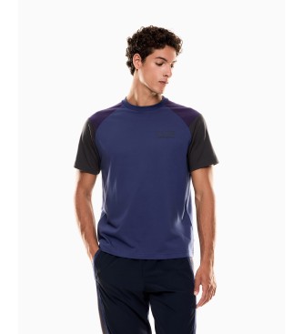 EA7 Athletic Colour Block T-shirt dark blue