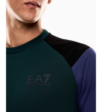 EA7 Athletic Colour Block T-shirt green