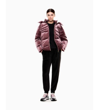 EA7 Maglietta sportiva in velluto nero