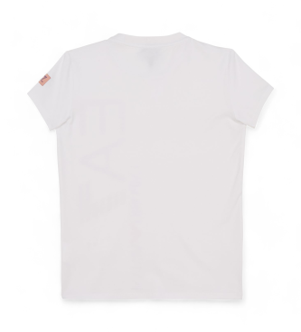 EA7 T-shirt color block treno bianco