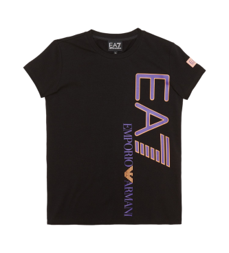 EA7 T-shirt Color Block zwart