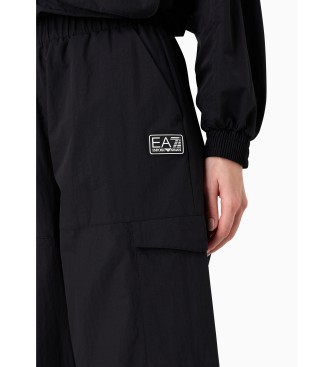 EA7 Nowoczesne spodnie w kolorze czarnym