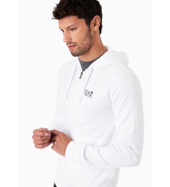 EA7 Core Identity sweatshirt met capuchon wit