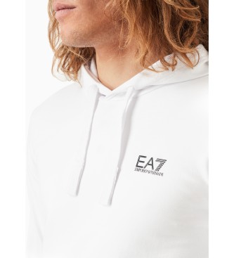 EA7 Sudadera Core Identity con capucha blanco