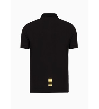 EA7 Koszulka polo Core Identity Stretch czarna
