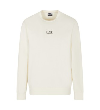 EA7 Sudadera Train Core Coft blanco roto
