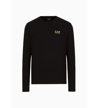 EA7 Core Identity t-shirt lange mouwen zwart
