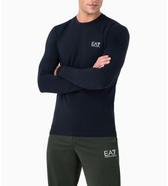 EA7 Core Identity navy langrmet t-shirt