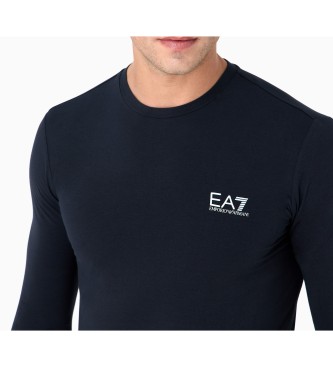 EA7 Granatowa koszulka z długim rękawem Core Identity