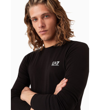 EA7 Core Identity t-shirt lange mouwen zwart