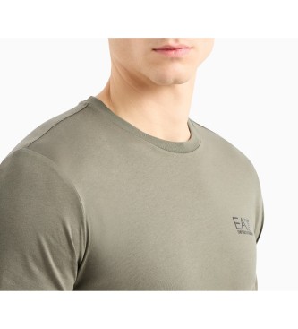 EA7 Zielona koszulka Core Identity Pima