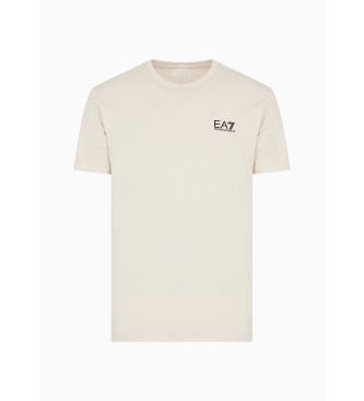EA7 Koszulka Core Identity Pima w kolorze złamanej bieli