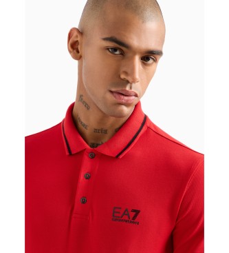 EA7 Koszulka polo Core Identity czerwona