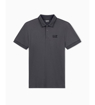 EA7 Polo Core Identity Pique gris fonc�