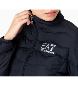 EA7 Cappotto in piumino con strascico blu scuro