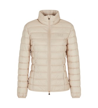 EA7 Licht gewatteerd nylon jack Core beige